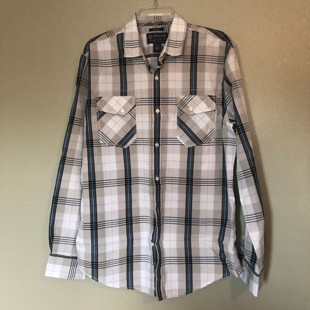 Men’s long sleeve plaid shirt
